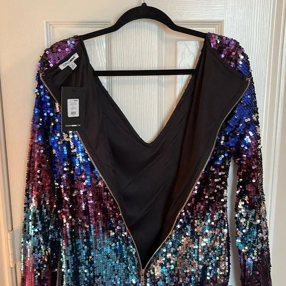 NWT Fashion Nova Fun Loving Sequin Dress - Picture 8 of 12
